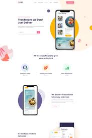 Food App Showcase Landing Page App Design Web App Design Landing Page Inspiration