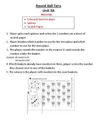 3rd Grade Bridges Math Work Places Easier Directions Unit 3 By Top Of The Klas