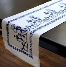 Blue And White Block Print Table Runner Printed Table Runner Dining Table Runners Table Runners