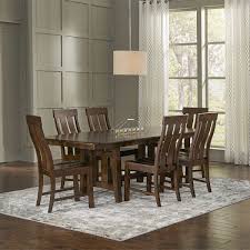 The best solid hardwood dining collections combine both function and style so that you can sit comfortably and enjoy the company of your loved ones. Foxvale 7 Piece Solid Wood Dining Room Set Costco
