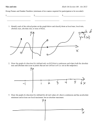 The function will have a minimum if the leading coefficient is. Max And Min 1