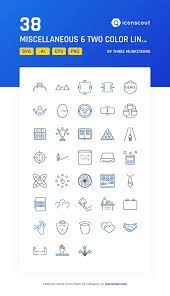 Download Miscellaneous 6 Two Color Line Icon Pack Available In Svg Png Eps Ai Icon Fonts Color Lines Icon Pack Icon