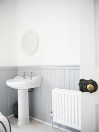 Grey Tongue And Groove Bathroom Small Toilet Room Tongue And Groove Panelling Trendy Bathroom