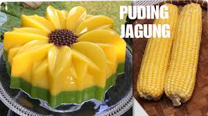 Haa jom buat puding kastard jagung! Resep Puding Jagung Lapis Pandan Hobimasakpuding Youtube