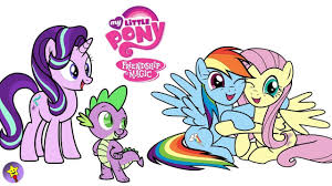 Coloring page with fashion ponies from my little pony. Mlp My Little Pony Coloring Book Starlight Glimmer Fluttershy Rainbow Dash Spike Coloring Page Youtube