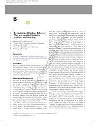 Behavior therapy/modification aims at modifying behavior by reinforcing acceptable behavior and suppressing undesirable behavior. Pdf Behavior Modification Behavior Therapy Applied Behavior Analysis And Learning
