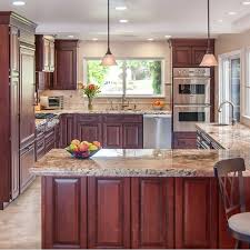Affordable Modern Semi Custom Solid Wood Kitchen Cabinets In 2020 Traditional Kitchen Design Kitchen Remodel Cherry Cabinets Kitchen