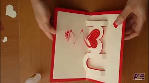 The rose petals on the outside are separate and overlap each other, which gives it a i hope some of you will have a chance to make this for your mom this mother's day or for that special person on valentine's day. I Love U Pop Up Card Tutorial Video Dailymotion