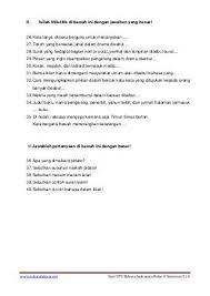Soal Uts Bahasa Indonesia Kelas 6 Semester 2 Indonesia Semester