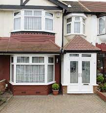 Compare bay window prices online with our bay window cost calculator. Image Result For Bay Window Next To Porch Uk Front Porch Design Bay Window Upvc Porches