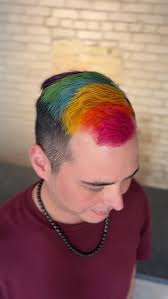 Fun color in preparation for pride🏳️‍🌈❤️ , Haircut by the talented  @kevinfromheaven , teamwork makes the dream work🫶🏻, DM TO BOOK!!, •, •,  •, •, •, #winnipeghairstylist #manitoba #winnipeg ...