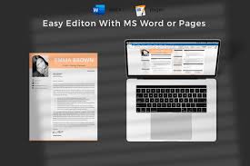 Our site is great except that we don't support your browser. Modern Cv Template With Picture For Microsoft Word And Pages And Matching Cover Letter References In Resume Templates On Yellow Images Creative Store