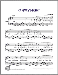 Digital print sheet music edition professionally arranged by makingmusicfun.net staff. O Holy Night Easy Piano Sheet Music Makingmusicfun Net