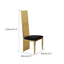 Gold Dining Chair High Back Upholstered Dining Chair Black Faux Leather Gold Dining Chair Set Of 2 In 2020 Gold Dining Chairs Upholstered Dining Chairs Gold Dining