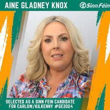 Well our hats are off to see Our old friend Aine Gladney Knox being  selected to go forward to contest the next general election in the 26  counties for carlow and kilkenny ...