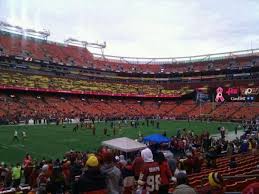 fedex field section 105 home of washington redskins