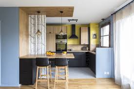 Papier Peint Woods Avec Des Arbres Noirs Designs De Petite Cuisine Remodelage Petite Cuisine Interieur De Cuisine