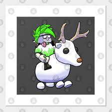 Find out what adopt me legendary pets are worth with three different value tier list to get fair trade and find out the demand and the rarest pet in 2021. Cool Guy On An Arctic Reindeer Adopt Me Posters And Art Prints Teepublic