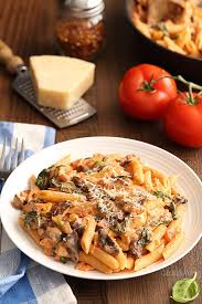 Stir in the pasta and thin with. Creamy Tomato Mushroom Pasta Dinner For Two Homemade In The Kitchen