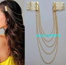 Hair Cuff Chain Goruntuler Ile Vucut Takisi Vucut Zincirleri Vucut Kolye