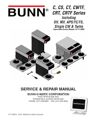 10861.0000 & 10861.0001 (20 pages) coffee maker bunn vp17 series installation & operating manual Bunn Coffee Maker Cwtf15 Service Manual Thermostat Relay