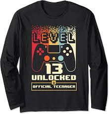 A great matching trend for . Buy 13th Birthday Gift Boys Level 13 Unlocked Official Teenager Long Sleeve T Shirt Online In Vietnam B091754jcn
