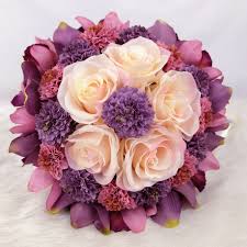 Carnation and godetia wedding flowers ⋆ ruffled. Home Garden 9 Bridal Bouquet Pink Rose Lavender Carnation Purple Orchid Wedding Flowers Wedding Supplies