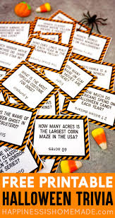 Our printable 5th grade trivia quiz questions are suitable for children . Printable Halloween Trivia Game Happiness Is Homemade