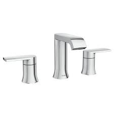 Moen Genta 8 In Widespread 2 Handle Bathroom Faucet In Chrome 84763 The Home Depot In 2020 Widespread Bathroom Faucet Bathroom Sink Fixtures Bathroom Faucets
