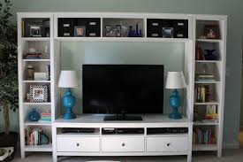 Upgraded Entertainment Center Ikea Hemnes Tv Stand And Media Towers With The Bridge Inbetween Ikea Hemnes Tv Stand Ikea Entertainment Center Hemnes Tv Stand