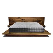 Shoppers can redesign their decor with. Buy Modern Walnut Floating Platform Bed Frame With Headboard And Attached Nightstands Online In Slovakia B07dtzf9kk