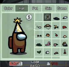 Among Us Hat Selection Among Us Game Hats Among Us Game Among Us Hats Game