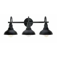 Black And White Vanity Light Kenroy Home Dale 3 Light Black Vanity Light 93515bl The Home Depot Black Vanity Light Farmhouse Bathroom Light Farmhouse Vanity Lights