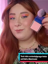 Test różu zmieniającego kolor od Bell z Biedronki ✨ #bell #bellcosmetics  #bellbiedronka #kosmetykizbiedronki #kolekcjabell #zodiak #taniekosmetyki  #makijaż #róż #blush