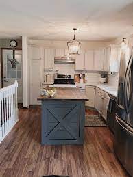 Kitchen Island Diy Slate Tile By Sherwin Williams Painted Stair Railing Kitchen Renovati Diy Kitchen Cabinets Painting Kitchen Renovation Diy Kitchen Island