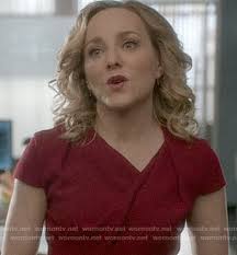 WornOnTV: Marissa's red capped sleeve top