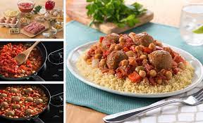 Cover with plastic wrap and allow to stand for. Moroccan Chicken Meatballs With Chickpea Stew Recipes Moroccan Chicken Chicken Dishes