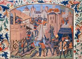 Wars the spanish succession, austrian succession, 7 years war; Hundred Years War Between France And England 1339 1453 Siege Of Ribodane With Cannon And Longbow Painting By Album