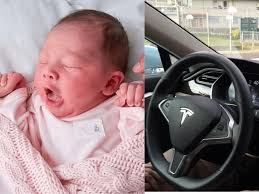 A miracle! After getting stuck in traffic, the woman gives birth to the baby inside the Tesla - iconstyle.al