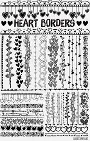 Line Heart Border Clipart Heart Digital Stamps Printable Border Png Valentine Heart Graphi Idee Per Scrapbooking Idee Per Tatuaggi Idee Per Diario