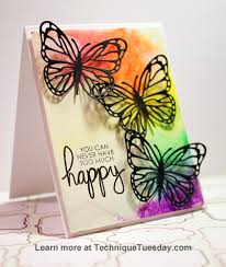 I can make this card with any greeting you would like on the front, just send me a convo or custom request with the details! Die Week A Colorful Card From Tobi Butterfly Cards Cards Handmade Stamped Cards