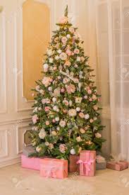 Choose from contactless same day delivery, drive up and more. Pastel Christmas Elegant Christmas Tree With Decorations And Stock Photo Picture And Royalty Free Image Image 109326420