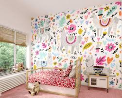 Llama Wallpaper Mural Cute Llama Girls Bedroom Wall Decor Etsy In 2020 Girls Bedroom Mural Girl Bedroom Walls Kids Room Murals