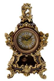 Desk Mantel And Shelf Clocks 175753 Antique Style Ornate Table Clock Gold And Brown W Pendulum Buy It Now Only 59 99 On Clock Table Clock Antique Clocks