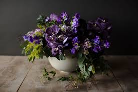 Amethyst Blooms And Emerald Greens Floral Design By Winston Flowers Same Day Flower Delivery Flower Delivery Beautiful Flower Arrangements