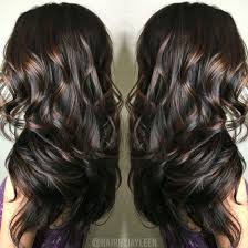 Caramel highlights and dark brown hair go well together like a hot chocolate with caramel syrup. Balayage Dark Hair Caramel Highlights Brunette Hair Dark Brown Hair Chocolate Brown Hair Lo Balayage Hair Dark Dark Brown Hair Balayage Hair Brunette Long