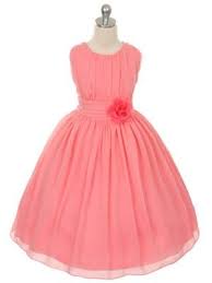 Coral Chiffon Flower Girl Dress Available In Sizes 4 16 Junior Bridesmaid Dresses Coral Flower Girl Dresses Chiffon Flower Girl Dress Flower Girl Dresses