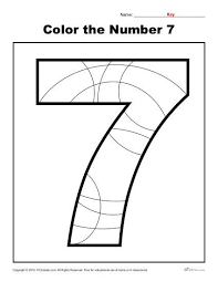 Color The Number 7 Preschool Number Worksheet Preschool Worksheets Preschool Number Worksheets Numbers Preschool
