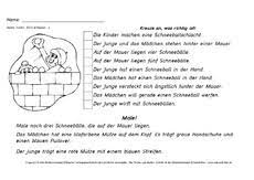 Tag und nacht 2 lesetexte für die 2. Sinnerfassendes Lesen Arbeitsblatt In Der Grundschule Winter Jahreszeiten Hus Klasse 2 Grundschulmaterial De