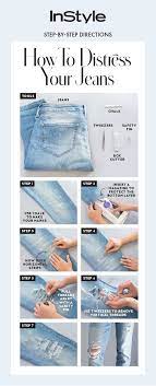 To create a frayed look, use sandpaper, a cheese grater, steel wool, or a pumice stone. How To Distress Your Jeans In 7 Easy Steps Diy Distressed Jeans Diy Ripped Jeans Diy Clothes